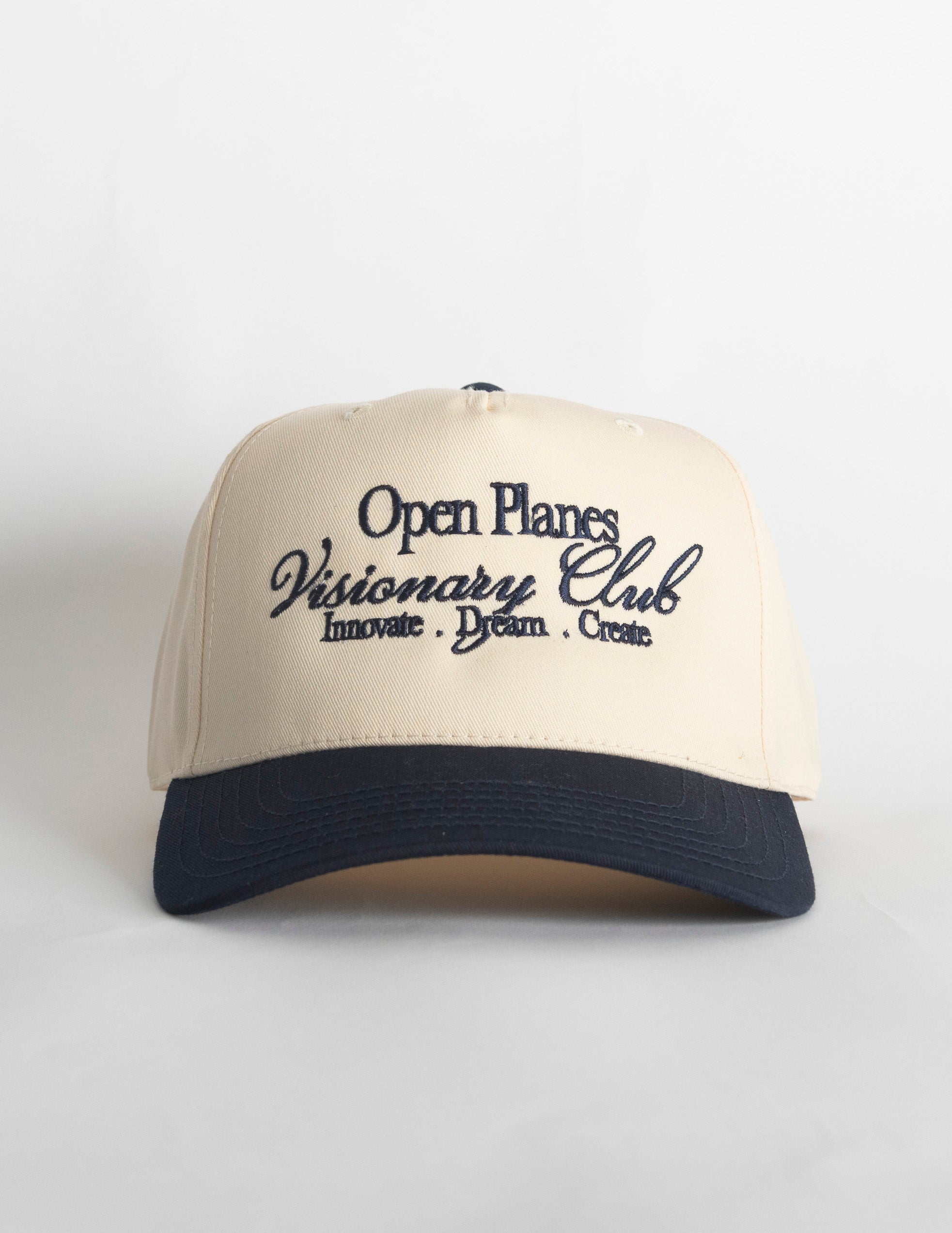 VISIONARY CLUB HAT (CREAM/NAVY) – Open Planes