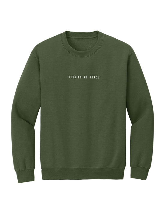 Finding My Peace Crewneck - Army