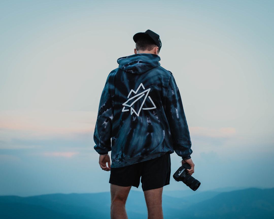 Finding My Peace Hoodie - Black Tie Dye